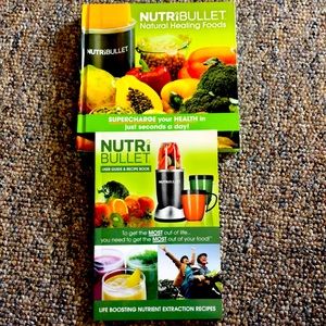 Nutribullet Natural Healing Foods-hardcover-w/ user‎ guide & recipe book
